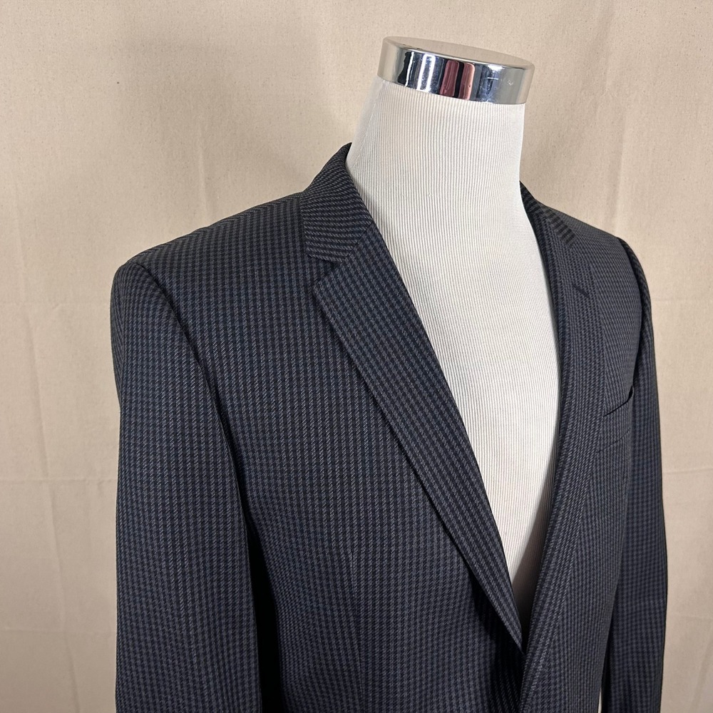 Hugo Boss 42R Hutsons1 Sport Coat 100% Wool Houndstooth Two Button Vented